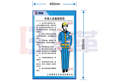承包商、訪客著裝規(guī)范標(biāo)識牌